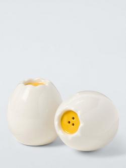 John Lewis Egg Stoneware Salt & Pepper Shakers, White - view 2, White