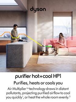 Dyson Hot+Cool HP1 Air Purifier, White/White - view 2, White/White