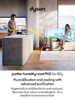 Dyson Humidify+Cool PH2De-Nox Air Purifier, White/White - view 2, White/White