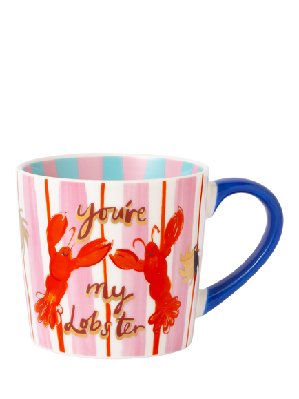 Eleanor Bowmer Lobster New Bone China Mug, 300ml, Multi Multi
