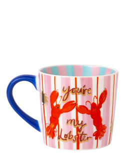 Eleanor Bowmer Lobster New Bone China Mug, 300ml - view 2, Multi Multi