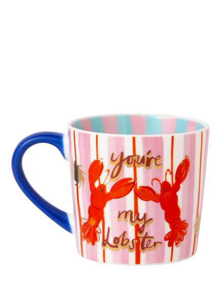 Eleanor Bowmer Lobster New Bone China Mug, 300ml - view 2, Multi Multi