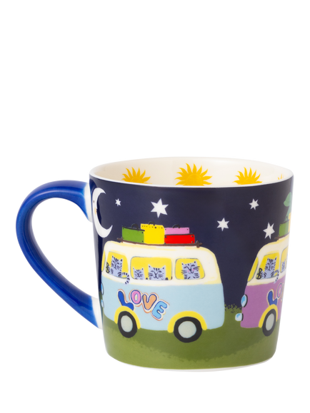 Eleanor Bowmer Camper Van New Bone China Mug, 300ml - view 2, Multi Multi