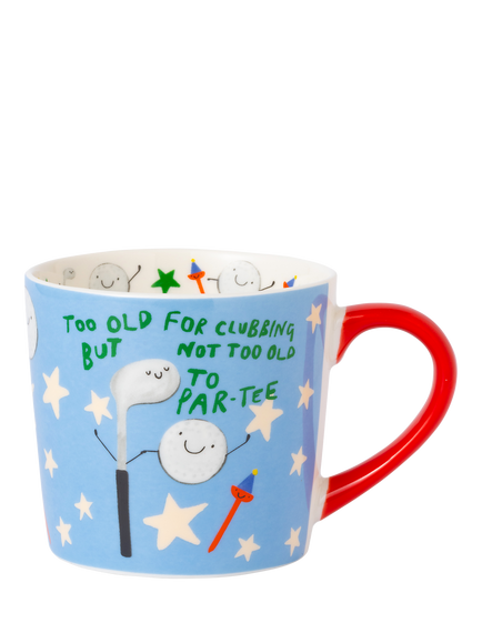 Eleanor Bowmer 'Too Old for Clubbing' New Bone China Mug, 300ml, Multi Multi
