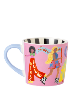 Eleanor Bowmer 'Girls Rule' New Bone China Mug, 300ml - view 2, Multi Multi