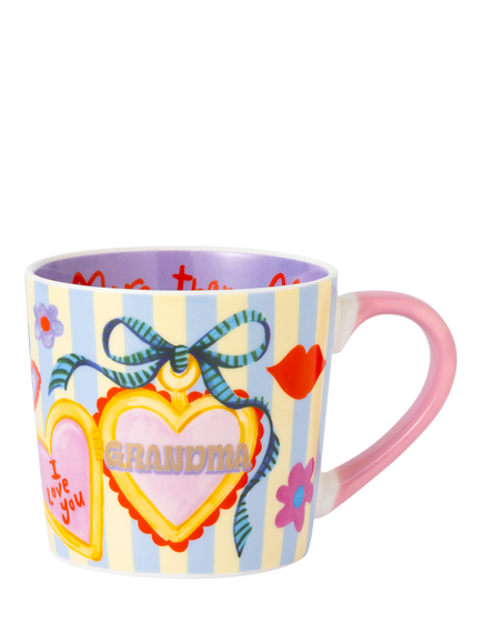 Eleanor Bowmer Grandma Charm New Bone China Mug, 300ml, Multi Multi