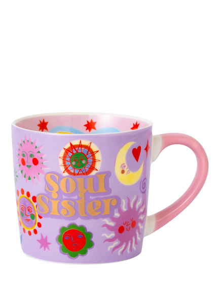 Eleanor Bowmer 'Soul Sister' New Bone China Mug, 300ml, Multi Multi