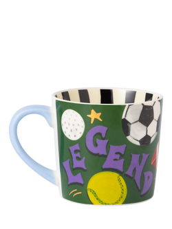 Eleanor Bowmer Sports Legend New Bone China Mug, 300ml - view 2, Multi Multi