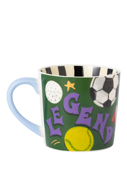 Eleanor Bowmer Sports Legend New Bone China Mug, 300ml - view 2, Multi Multi