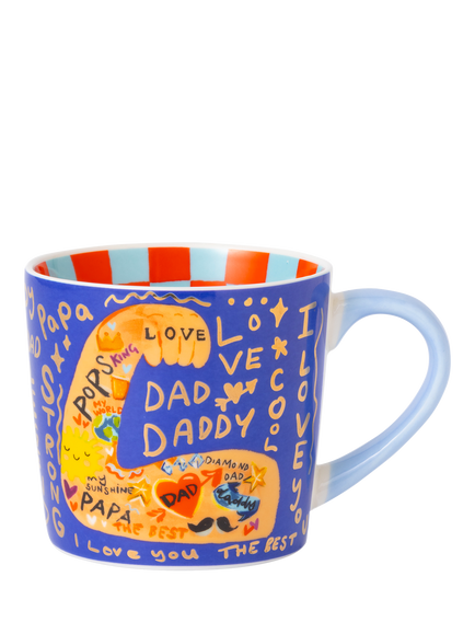 Eleanor Bowmer Strong Dad New Bone China Mug, 300ml, Multi Multi