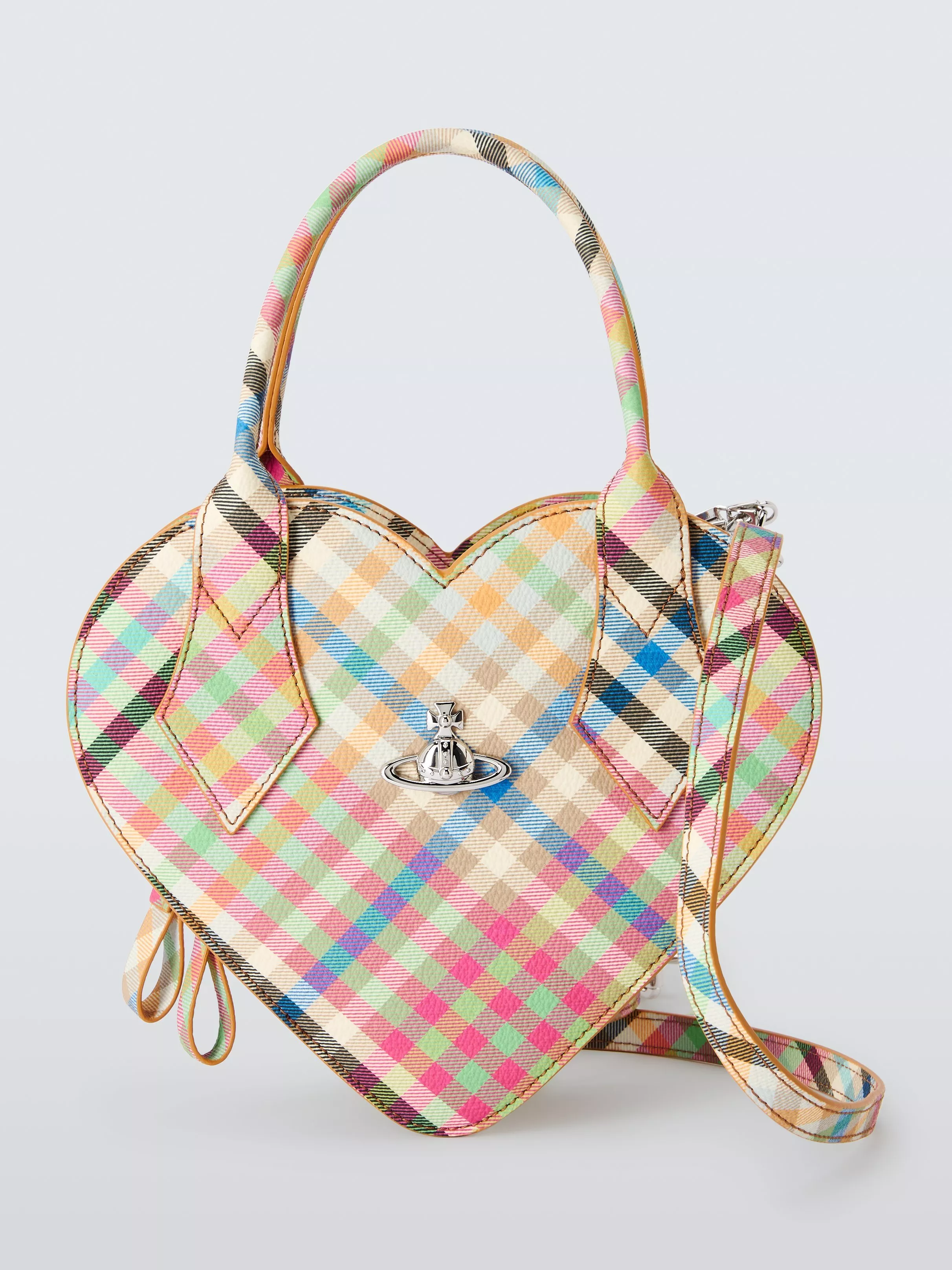 Vivienne Westwood Josephine Heart Crossbody Bag, Heather Plaid