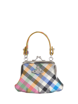 Vivienne Westwood Wool Mini Tartan Crossbody Bag, Heather Plaid, Ss26-multi