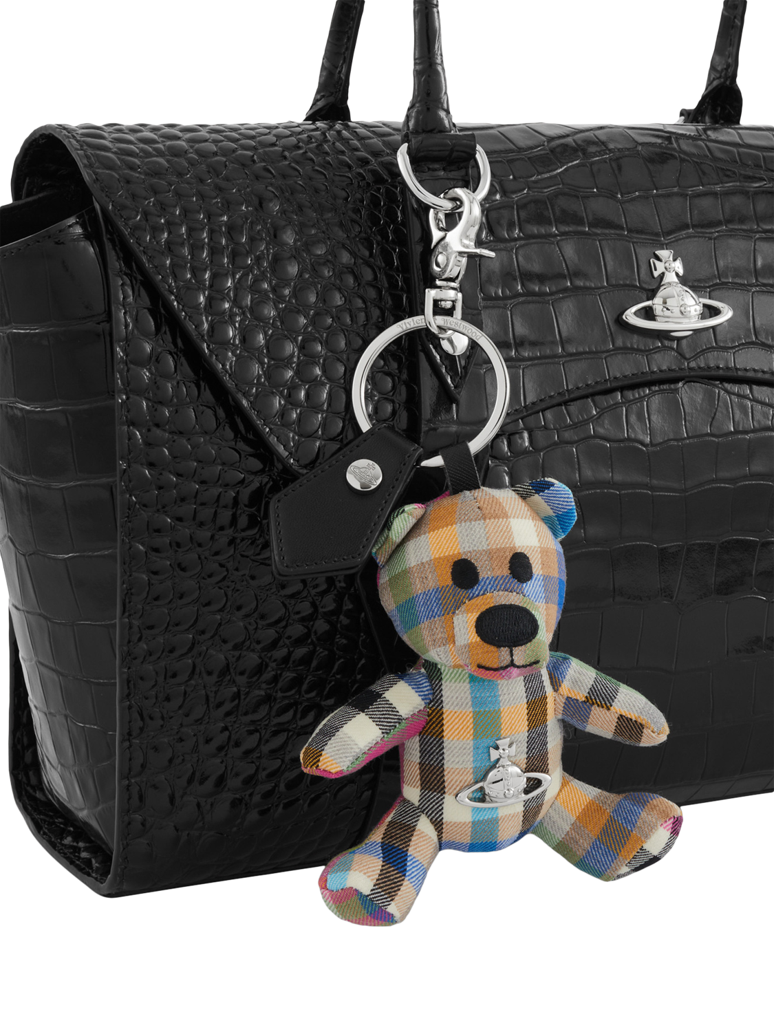 Product image 2 of 2, which shows Vivienne Westwood Teddy Bear Handbag Charm, Multi