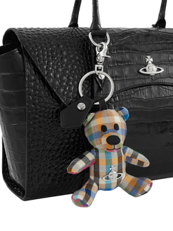 Vivienne Westwood Teddy Bear Handbag Charm, Multi - view 2, Multi