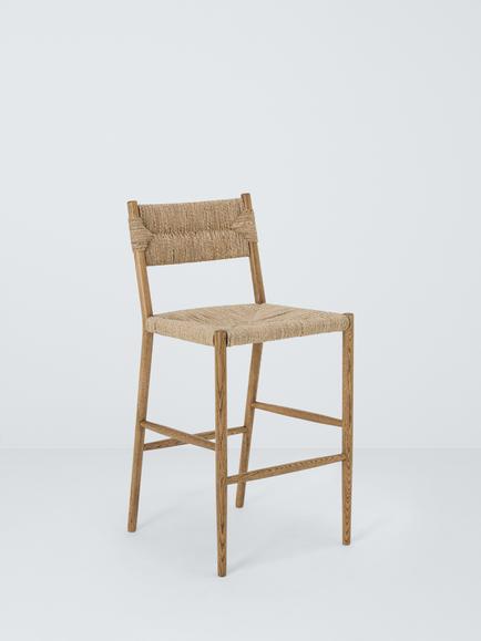 John Lewis Willow Woven Bar Chair, Oak, Oak