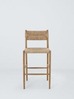 John Lewis Willow Woven Bar Chair, Oak - view 2, Oak