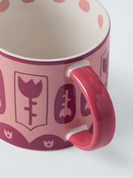 John Lewis In This Colour Stoneware Mug, 385ml, Pink - view 2, Purple