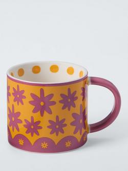 John Lewis In This Colour Stoneware Mug, 385ml, Yellow, Yellow