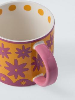 John Lewis In This Colour Stoneware Mug, 385ml, Yellow - view 2, Yellow