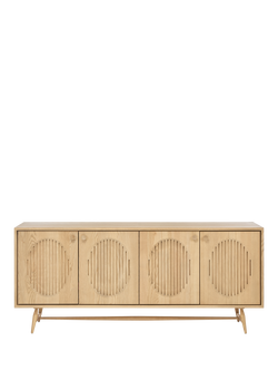 ercol for John Lewis Bellingdon 4 Door Sideboard, Ash - view 2, Light Stain