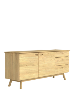 Laura Ashley Hazlemere 2 Drawer 3 Drawer Sideboard, Oak, Oak