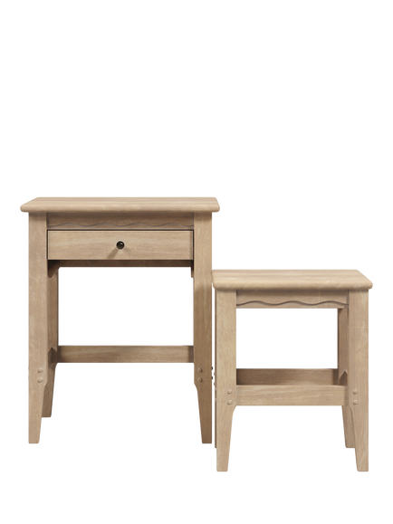 Laura Ashley Calford Solid Oak Nest Of Tables, Natural, Washed Oak
