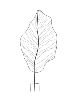 Kaemingk Decorative Leaf Stake Garden Ornament, Black, Rust
