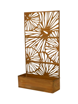 Kaemingk Large Decorative Floral Planter Screen, Rust, Rust