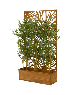 Kaemingk Large Decorative Floral Planter Screen, Rust - view 2, Rust