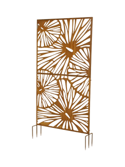 Kaemingk Large Decorative Floral Stake Screen, Rust, Rust