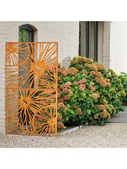 Kaemingk Large Decorative Floral Stake Screen, Rust - view 2, Rust