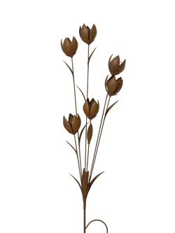 Kaemingk Decorative Tulip Stake Garden Ornament, Rust, Rust