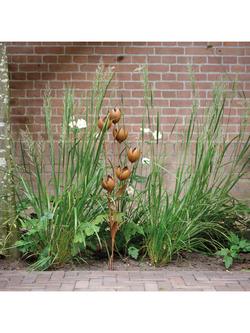 Kaemingk Decorative Tulip Stake Garden Ornament, Rust - view 2, Rust