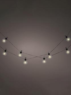 Kaemingk Solar Powered Outdoor Festoon Lights, Black, Black