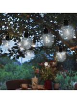 Kaemingk Solar Powered Outdoor Festoon Lights, Black