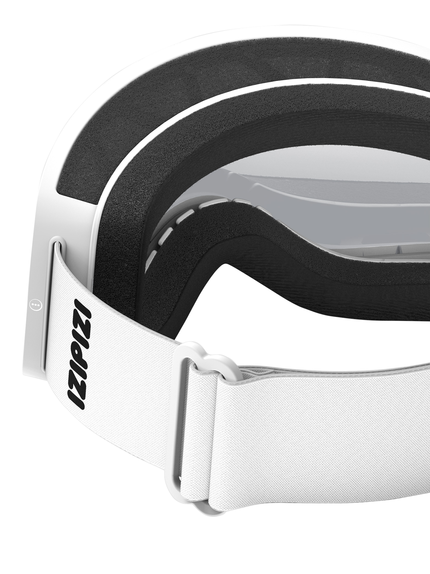Product image 3 of 5, which shows IZIPIZI Kids' SNOW JUNIOR Ski Goggles, White
