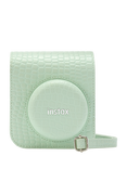 Fujifilm Instax Mini 12 Instant Camera with Built-In Flash & Hand Strap, Green, Bundle with Case, 10 Heart Photo Clips, Stickers & Instax Mini Film, 10 Shots