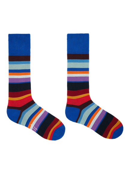 Paul Smith Cotton Blend Stripe Ankle Socks, Multi - view 2, Multi