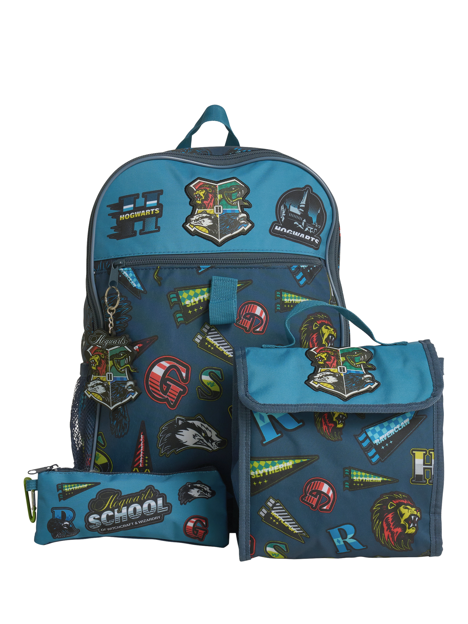 Product image 1 of 3, which shows Brand Threads Kids' 5pc Hogwarts Backpack School Set, Multi