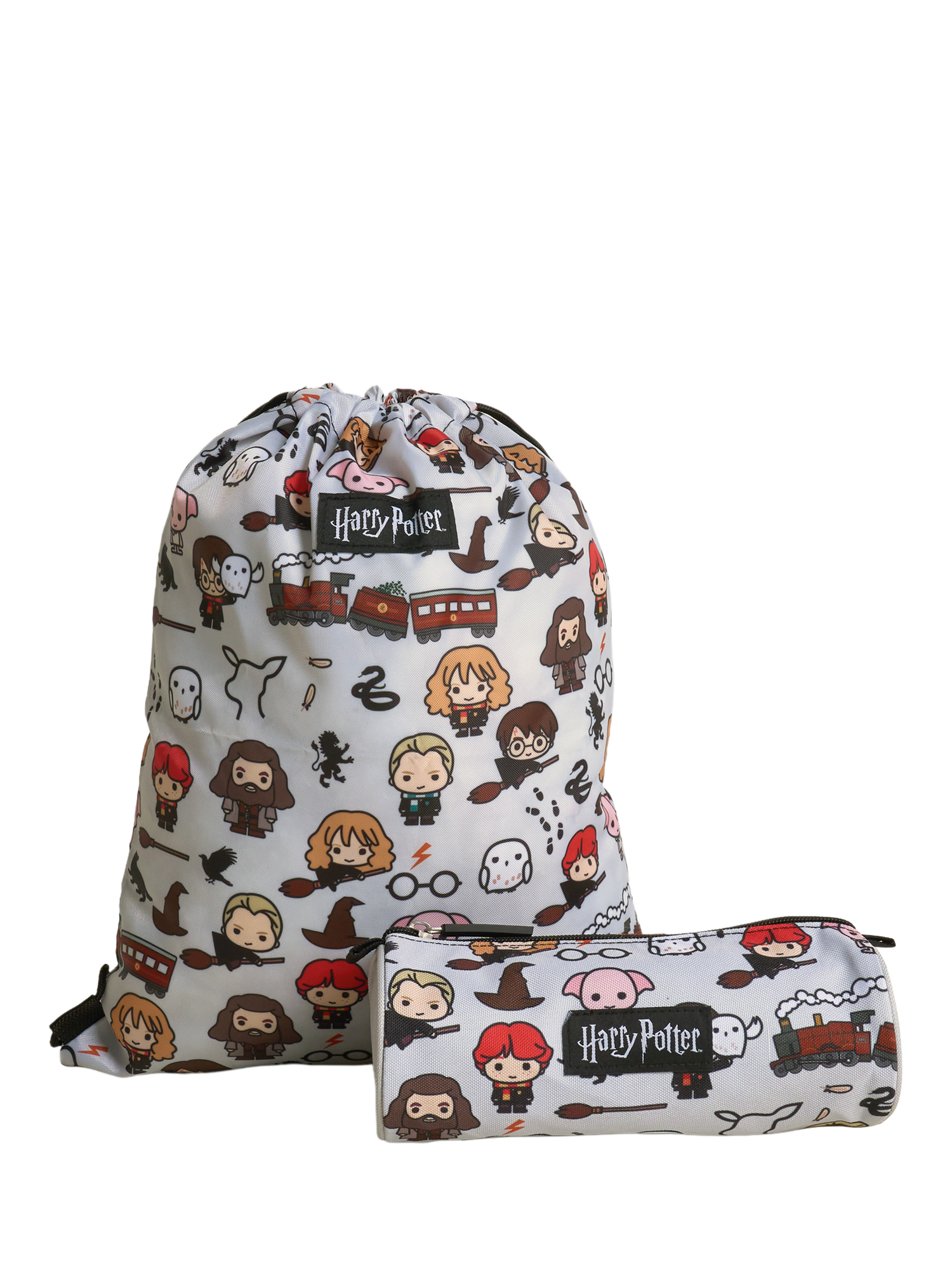 Product image 1 of 4, which shows Brand Threads Kids' Harry Potter Drawstring Bag and Pencil Case Set, Multi