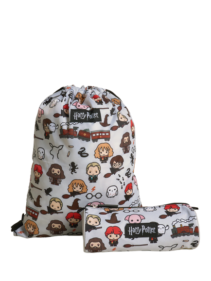 Brand Threads Kids' Harry Potter Drawstring Bag and Pencil Case Set, Multi, Multi