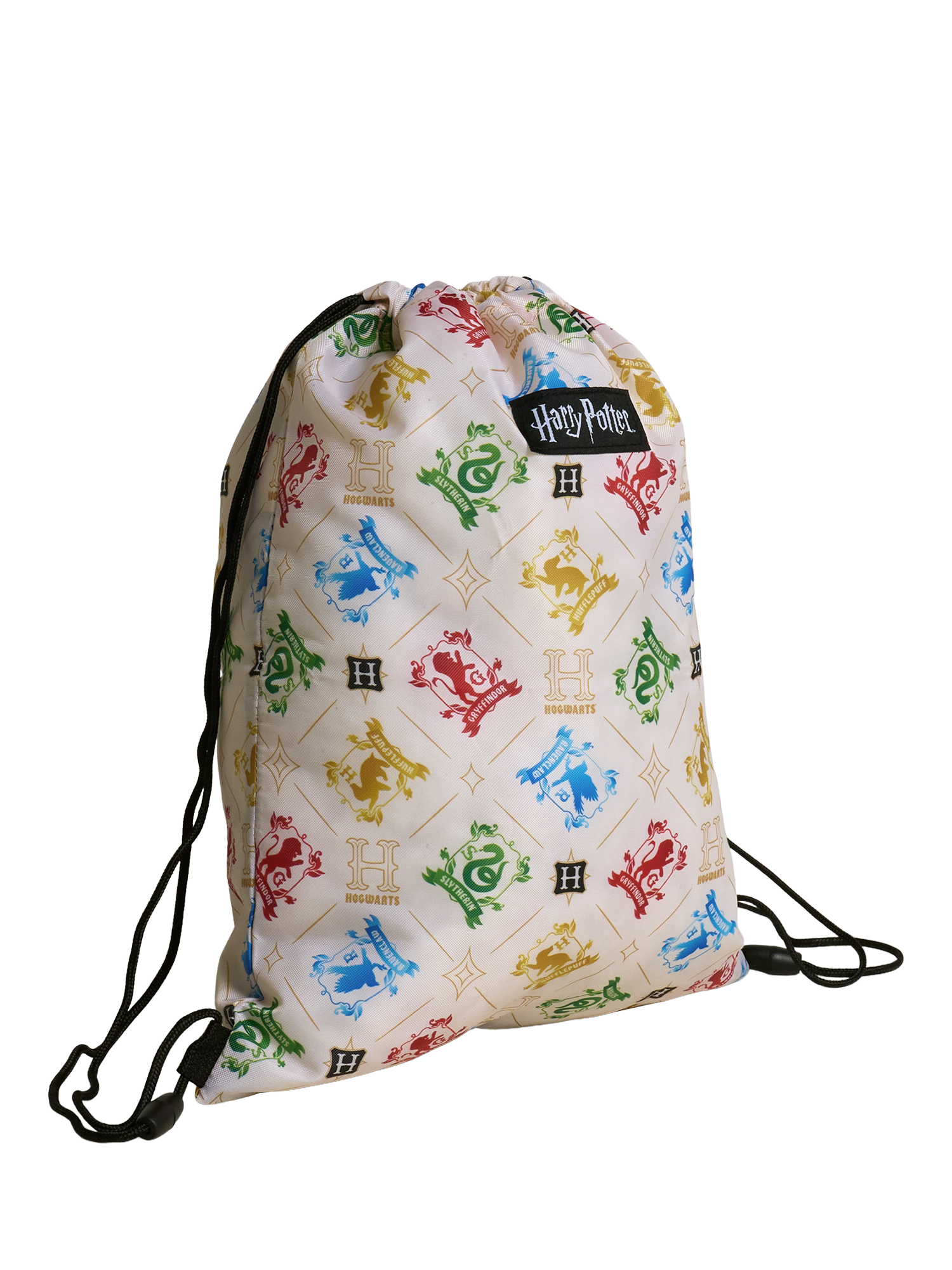 Product image 2 of 3, which shows Brand Threads Kids' Harry Potter Crest Drawstring Bag and Pencil Case Set, Multi