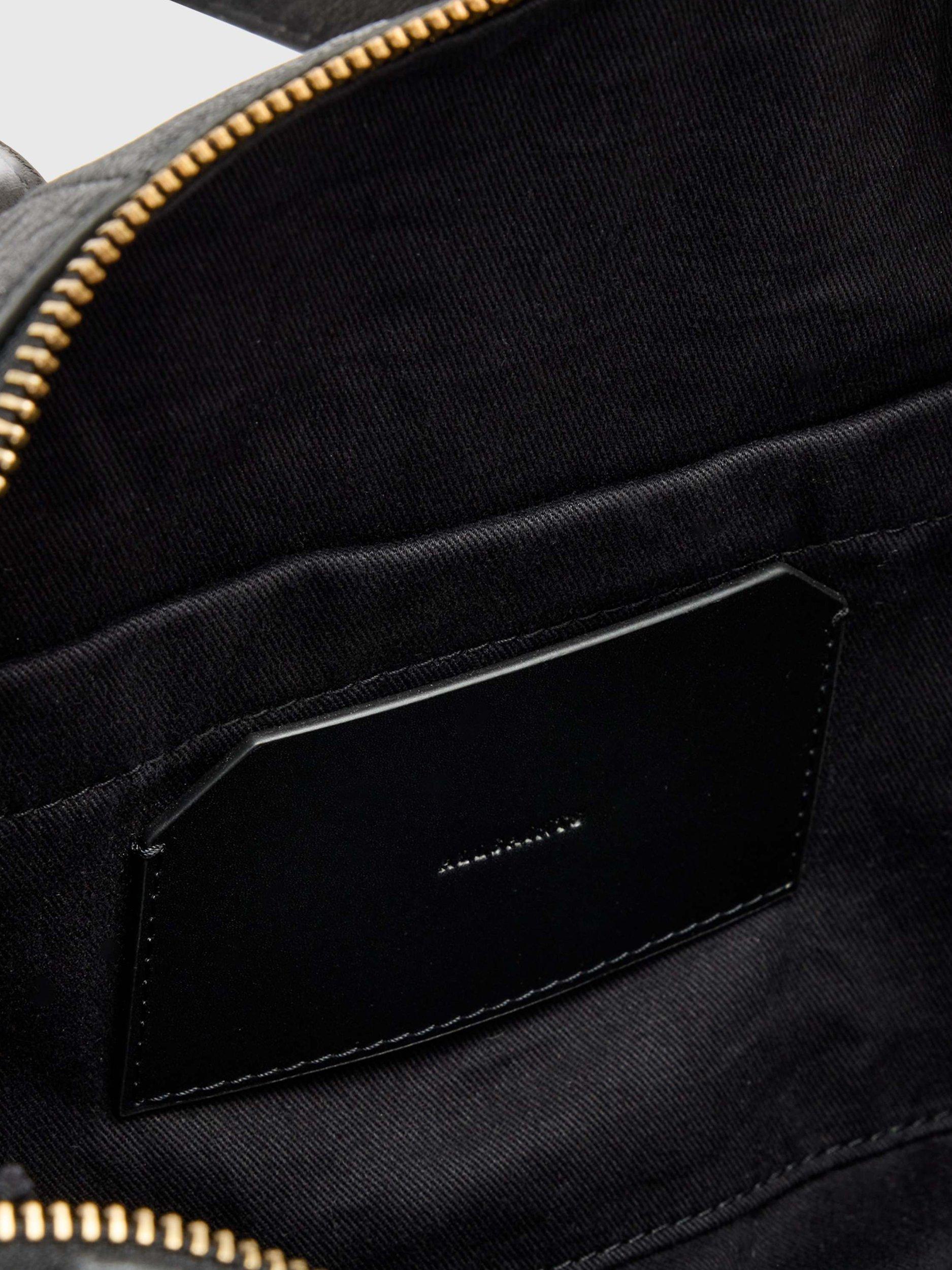 Product image 3 of 6, which shows AllSaints Ares Compact Leather Crossbody Bag, Black