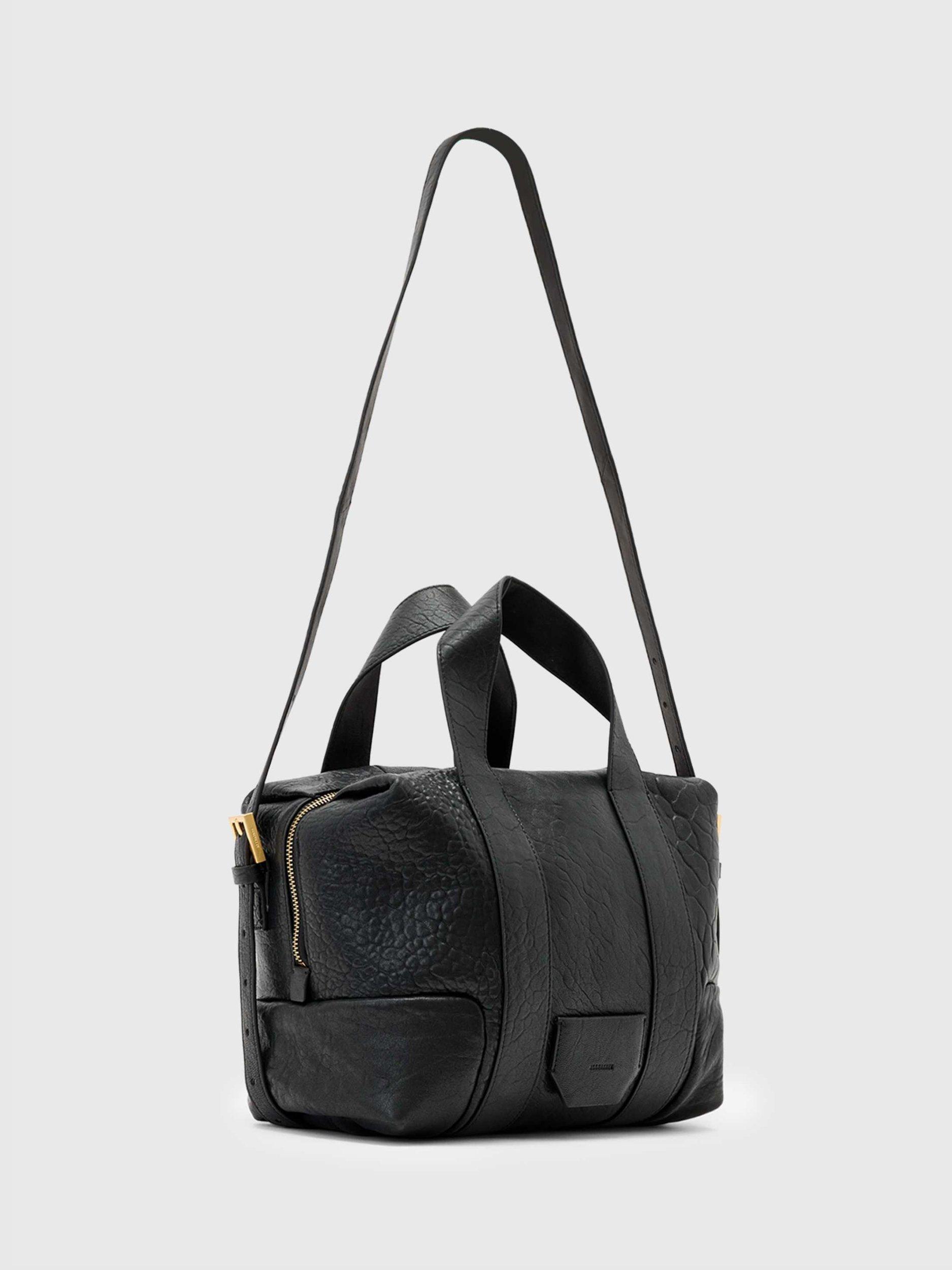 Product image 4 of 6, which shows AllSaints Ares Compact Leather Crossbody Bag, Black