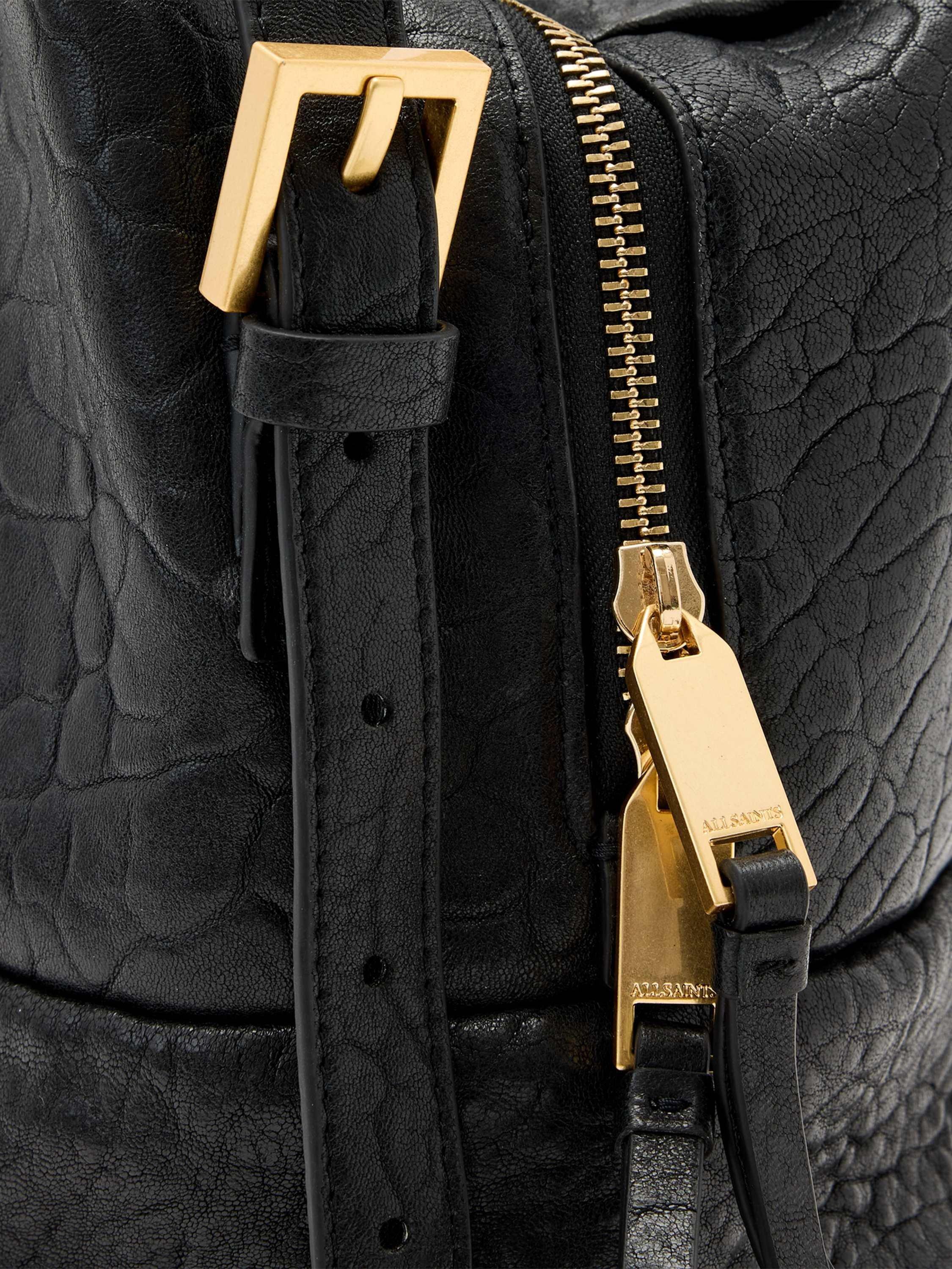 Product image 5 of 6, which shows AllSaints Ares Compact Leather Crossbody Bag, Black