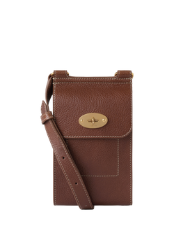 Mulberry Mini Antony Leather Crossbody Pouch, Oak