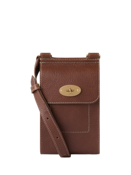 Mulberry Mini Antony Leather Crossbody Pouch, Oak