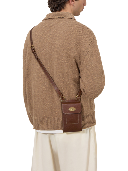 Mulberry Mini Antony Leather Crossbody Pouch - view 2, Oak