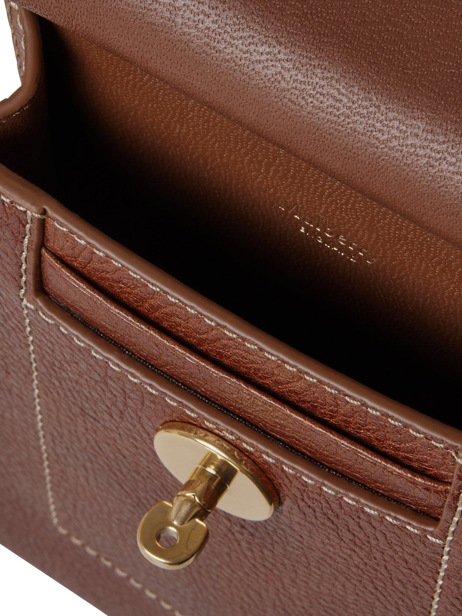 Product image 4 of 4, which shows Mulberry Mini Antony Leather Crossbody Pouch, Oak