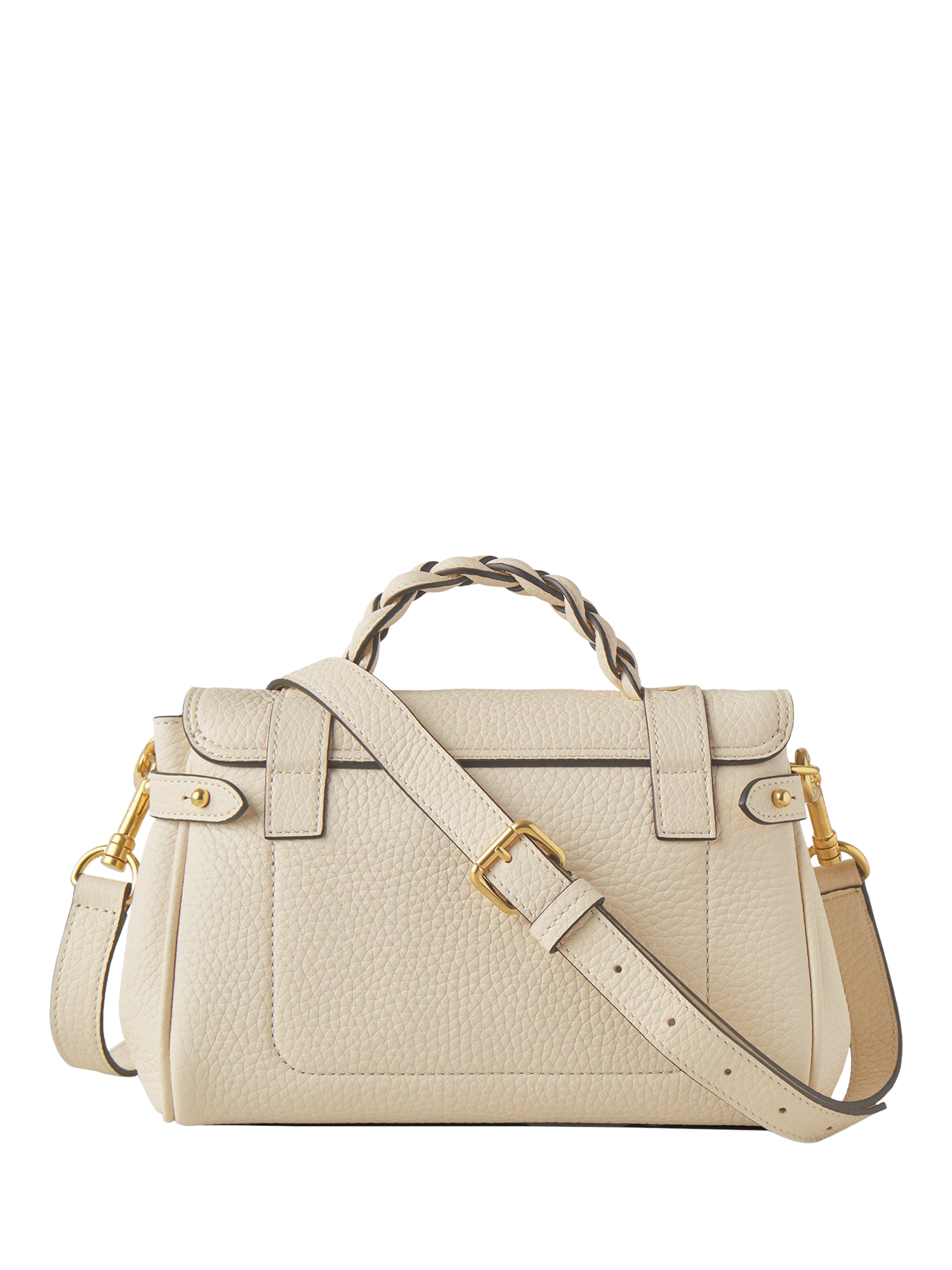 Product image 2 of 7, which shows Mulberry Mini Alexa Heavy Grain Leather Cross Body Bag, Eggshell